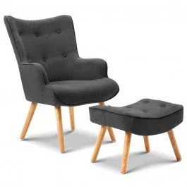 Lounge Accent Chair with Ottoman