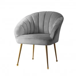 Velvet Armchair Grey