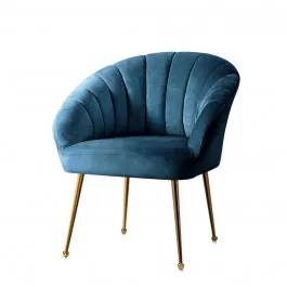 Velvet Armchair Blue