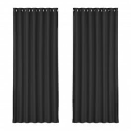 Blackout Window Curtains Eyelet 240x230cm Black x2