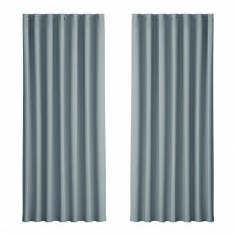 Blackout Window Curtains Eyelet 240x230cm Grey x2