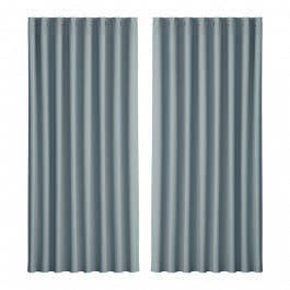 Blackout Window Curtains Eyelet 300x230cm Grey x2