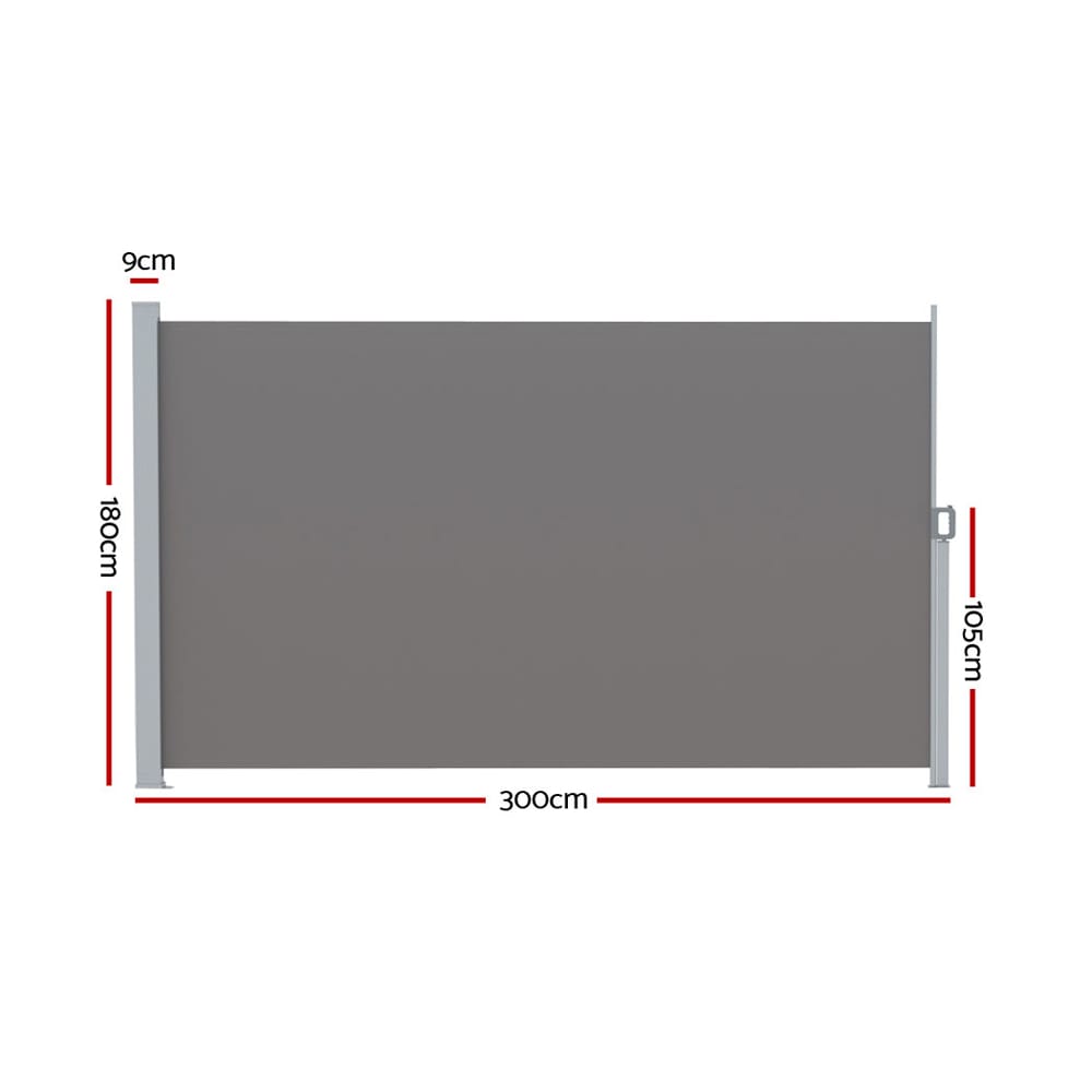 Outdoor Retractable Screen 1.8x3M Grey - Image 2