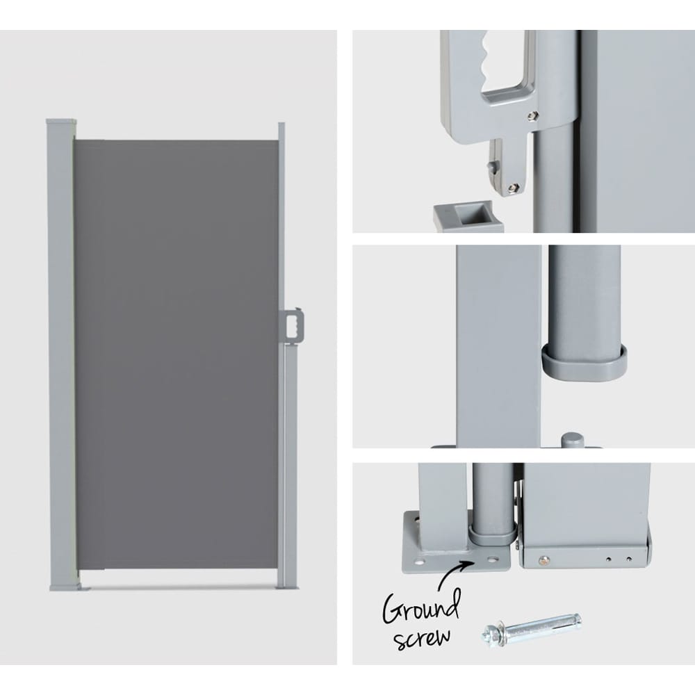Outdoor Retractable Screen 1.8x3M Grey - Image 6