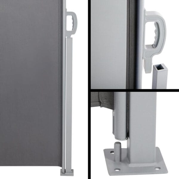 2x6M Retractable Side Awning Grey - Image 5