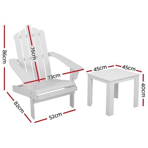 2pc Outdoor Table and Chair - Image 2