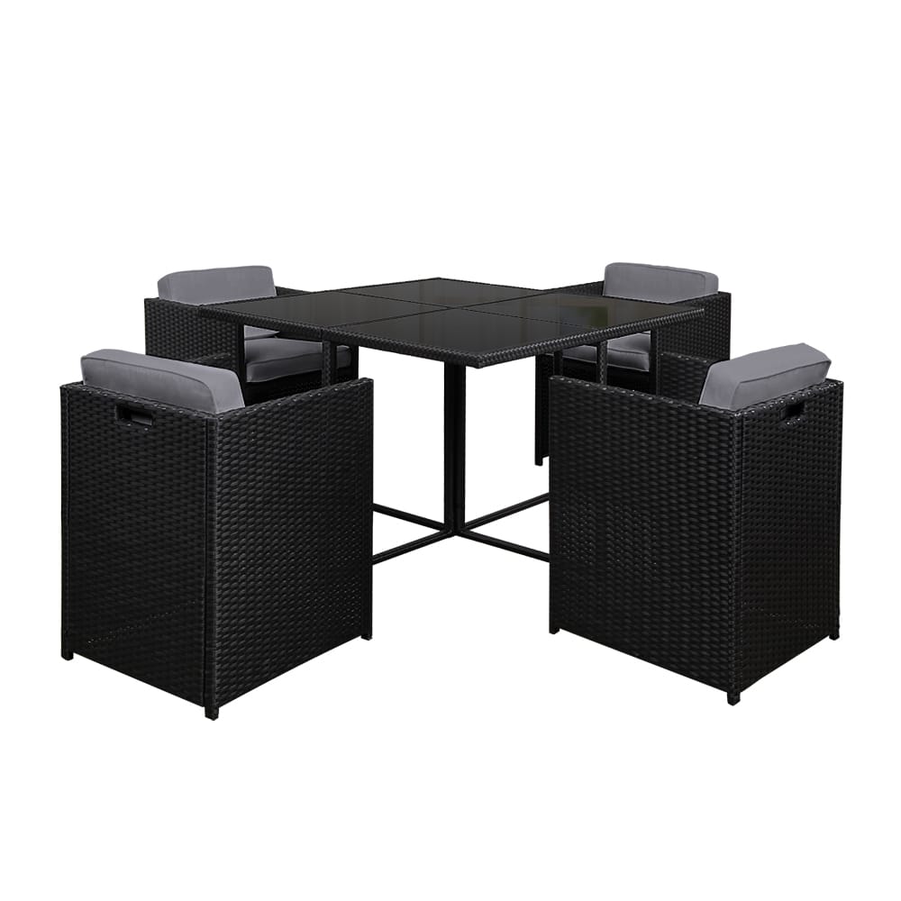 5pc Wicker Table and Chair Set - Image 3