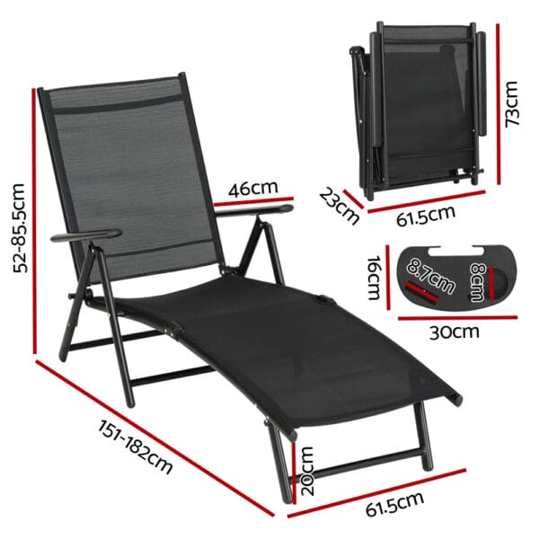 Sun Lounger Folding Chair - Image 2
