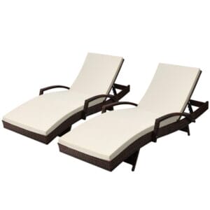 2pc Wicker Sun Loungers