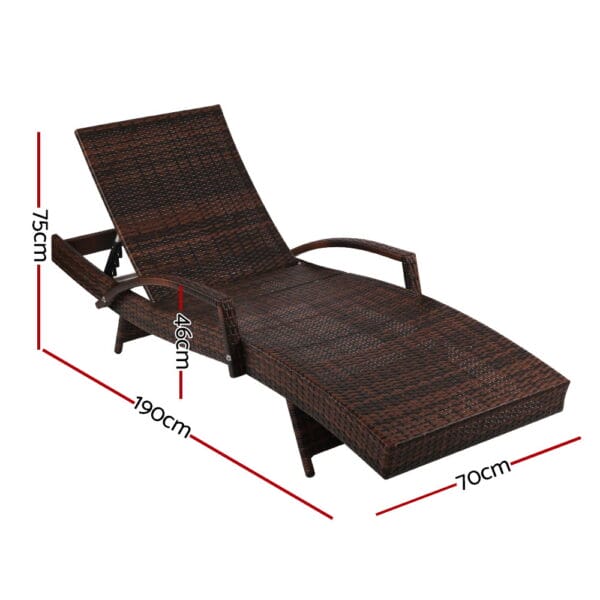 2pc Wicker Sun Loungers - Image 2