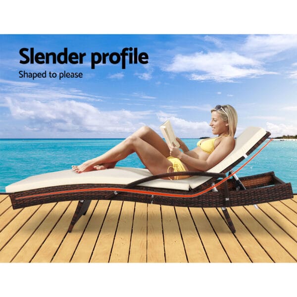 2pc Wicker Sun Loungers - Image 5