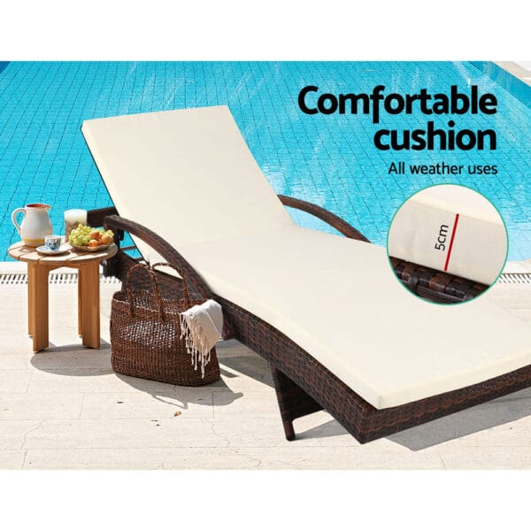 2pc Wicker Sun Loungers - Image 6