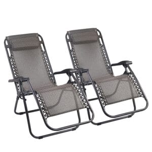 2pc Zero Gravity Chairs Beige