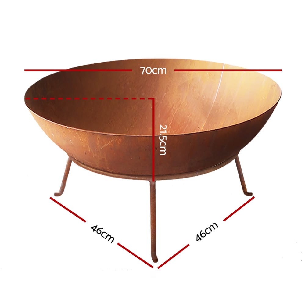 Outdoor Fire Pit Rustic 70CM - Image 2