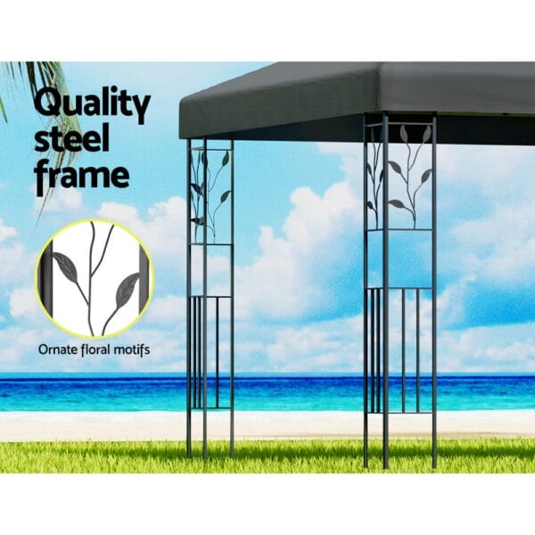 Gazebo 3x3m Marquee Iron Outdoor - Image 5