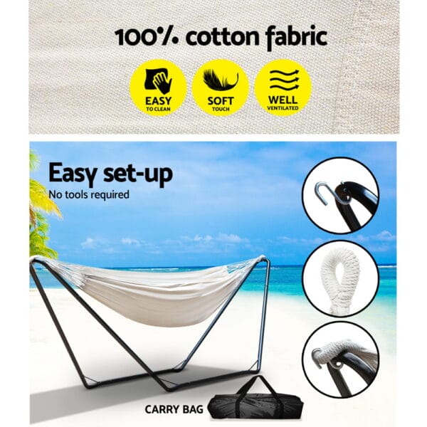 Camping Outdoor Hammock Steel Frame - Image 6