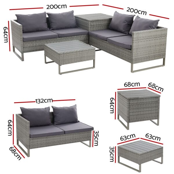 4 Seater Outdoor Sofa Set - Image 2