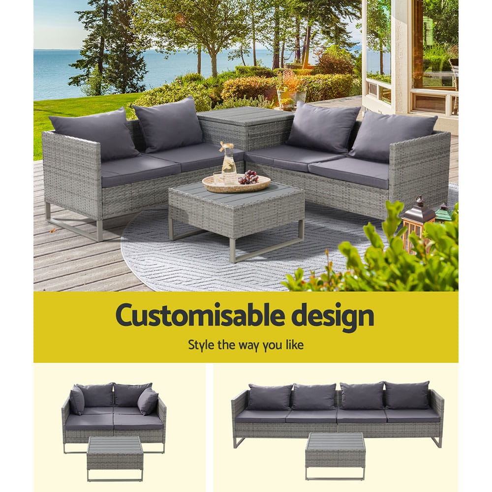 4 Seater Outdoor Sofa Set - Image 5