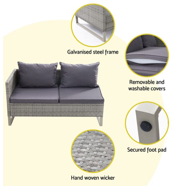 4 Seater Outdoor Sofa Set - Image 6
