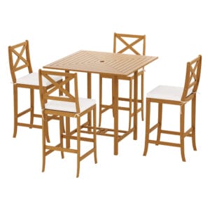 5pc Outdoor Bar Set Acacia Wood