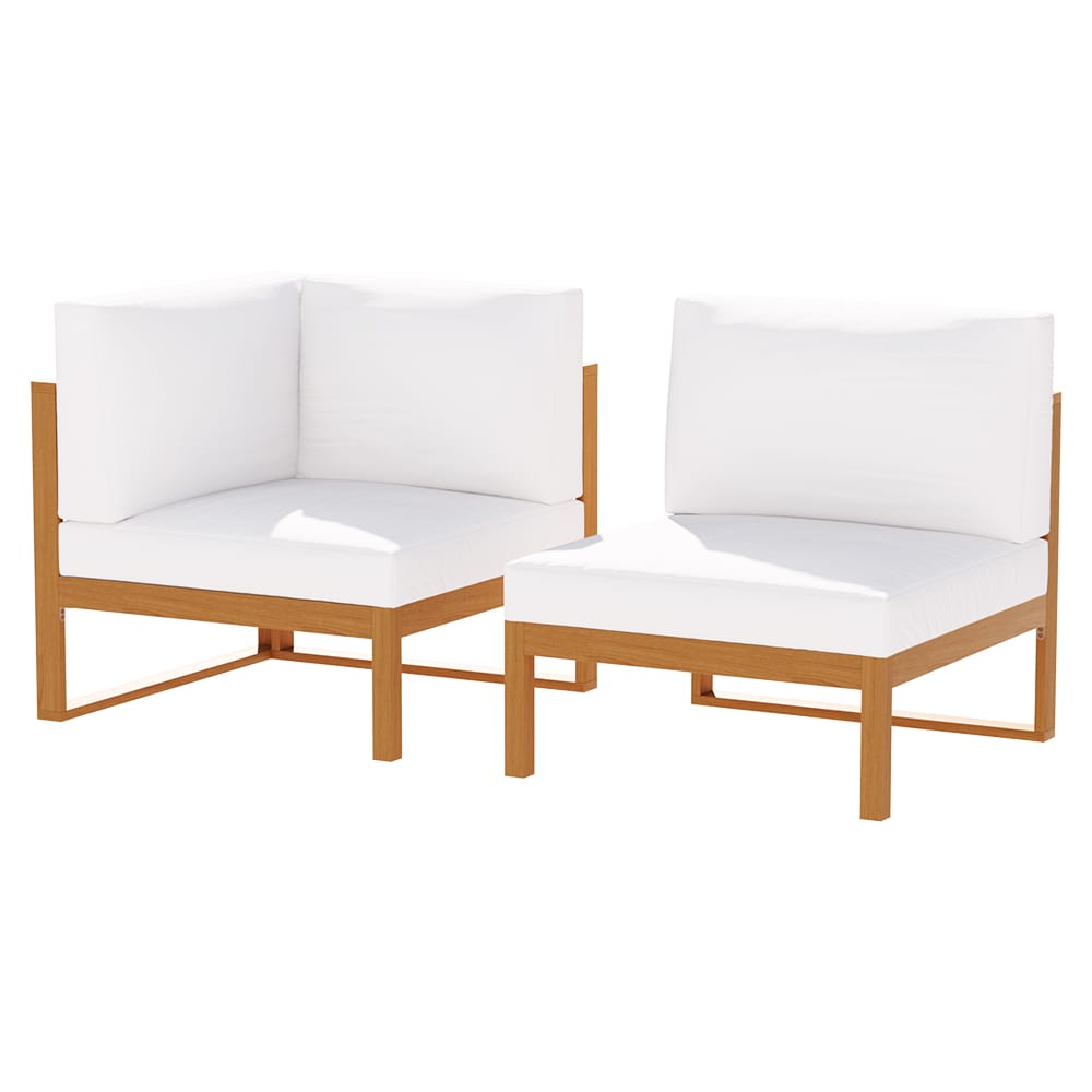 5pc Wooden Outdoor Sofa Set - Image 3