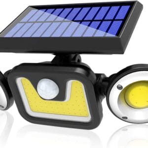 Outdoor Solar Lights with 3 Adjustable Heads