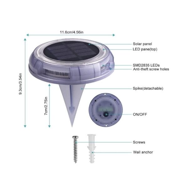 2x Deck Lights Solar LED Lights - Image 4