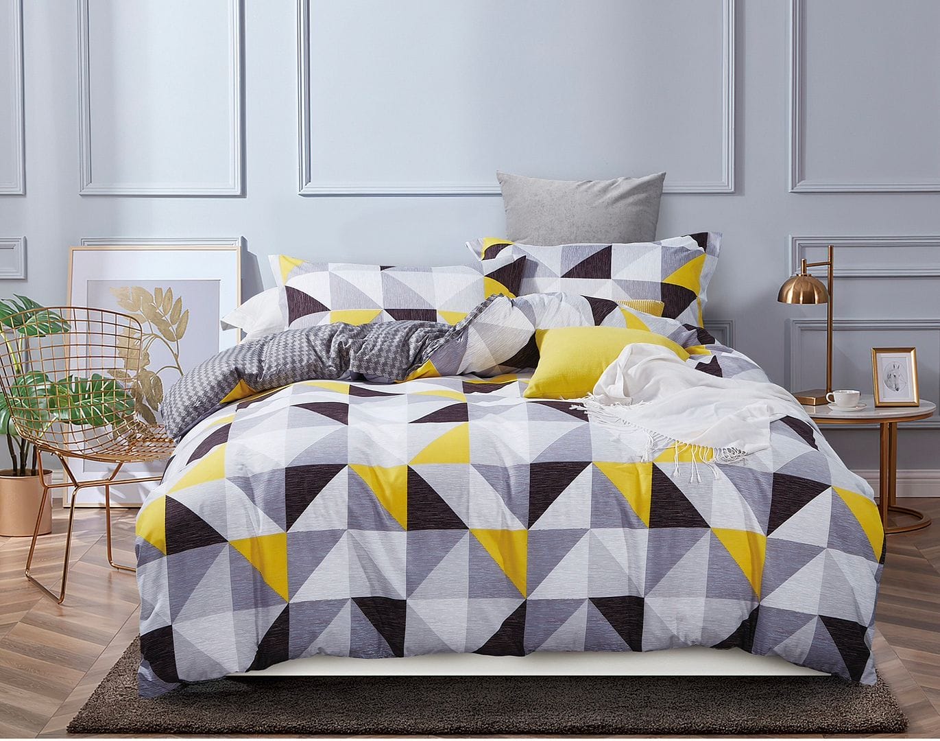 Geometric Quilt Cover Set Double