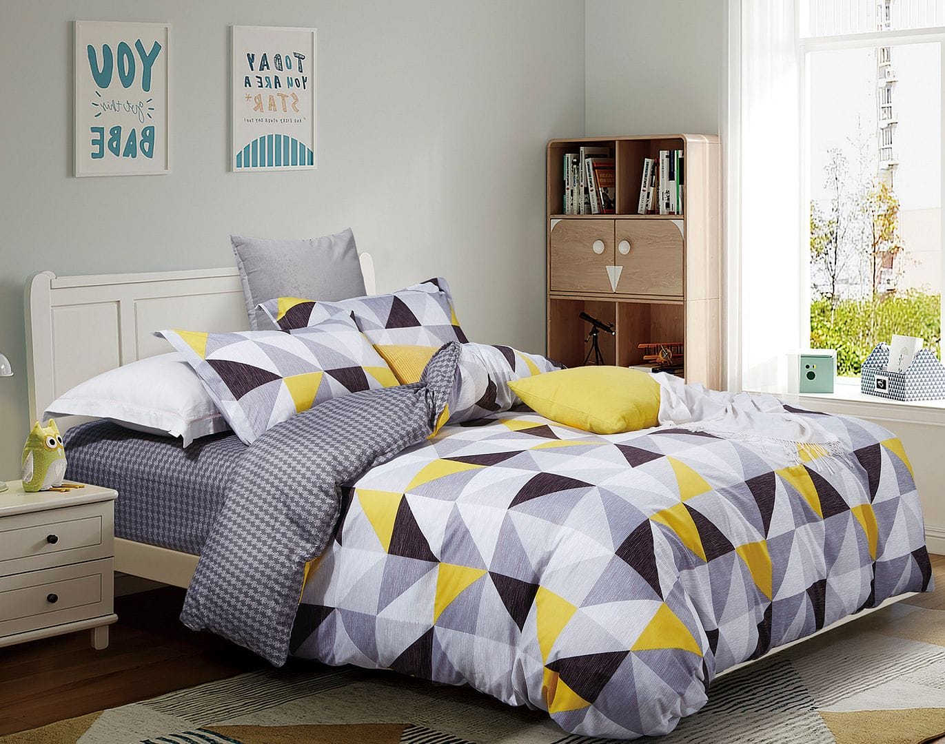 Geometric Quilt Cover Set Double - Image 2