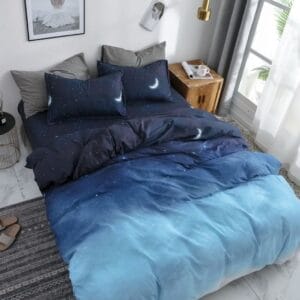 Night Blue Quilt Cover Set Queen
