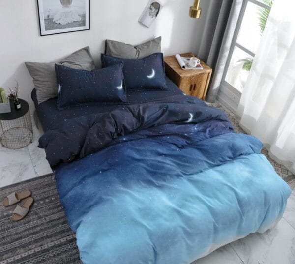 Night Blue Quilt Cover Set Queen