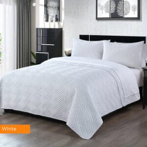 3pc Embossed Comforter Set King