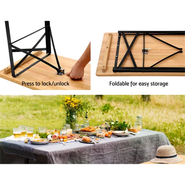 Foldable Outdoor Bench Set - Image 5