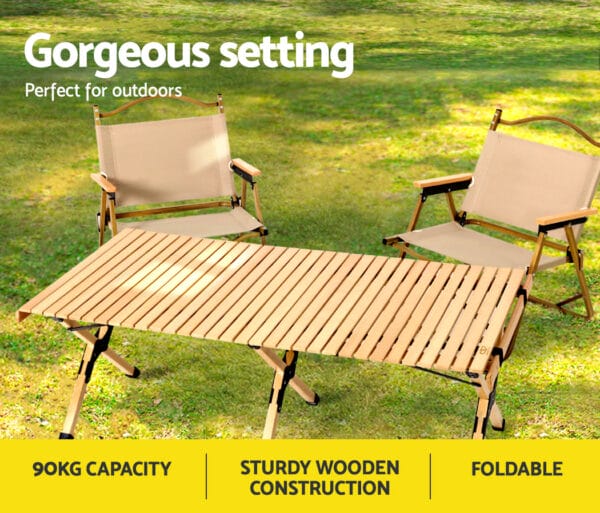 Portable Roll Up Picnic Table 120cm - Image 5