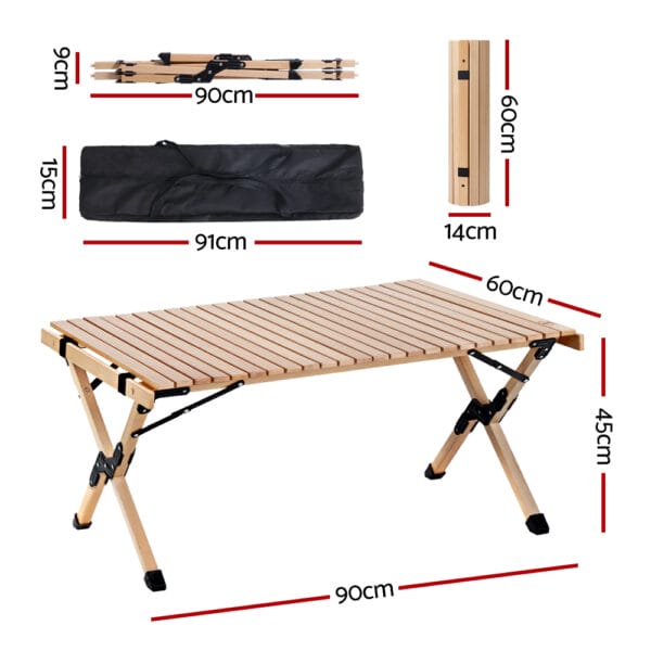Portable Roll Up Picnic Table 90cm - Image 2