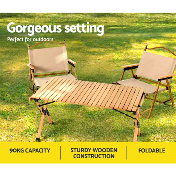 Portable Roll Up Picnic Table 90cm - Image 5